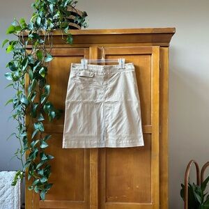 Vintage Lacoste Khaki Skirt with Crocodile Logo